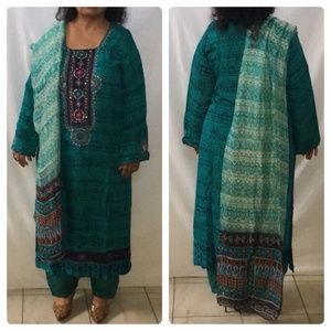 Indian Pakistani Salwar Kurti Outfit Large